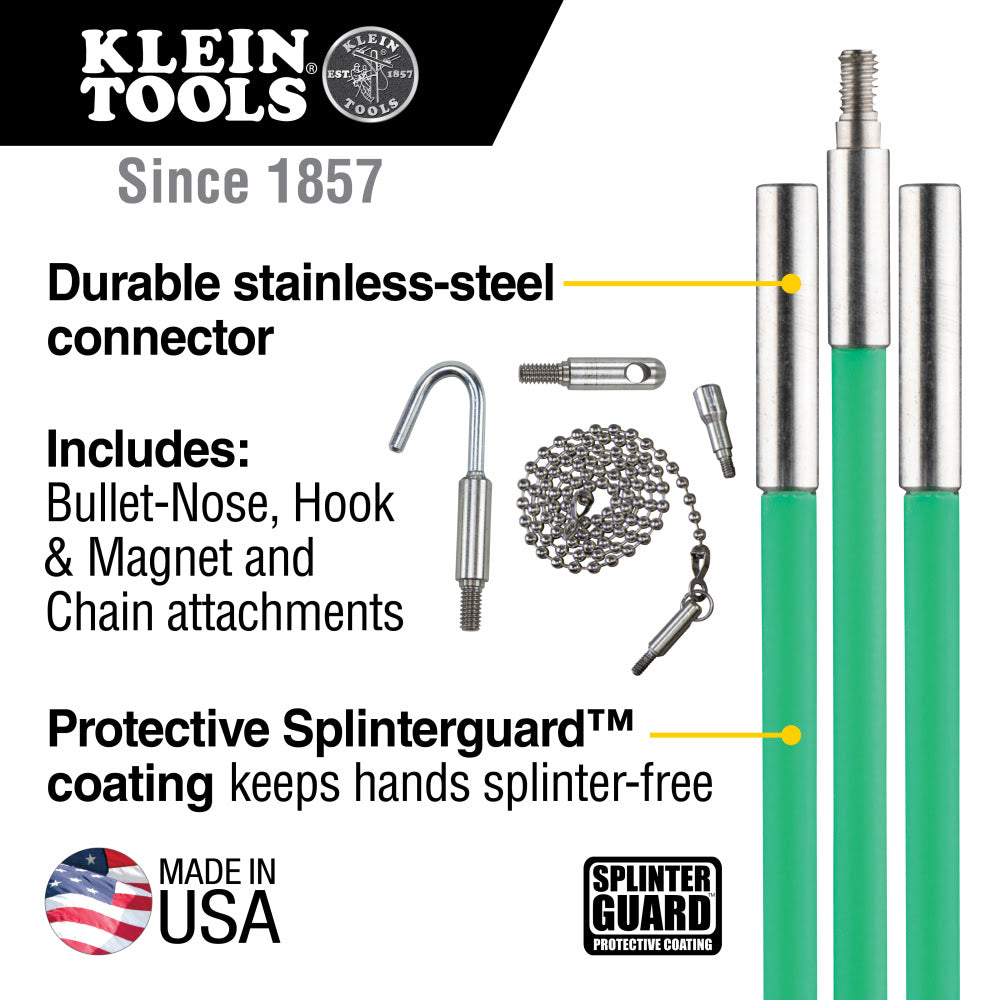 Klein 50254 Multi Flex Glow Rod Set, 25-Foot