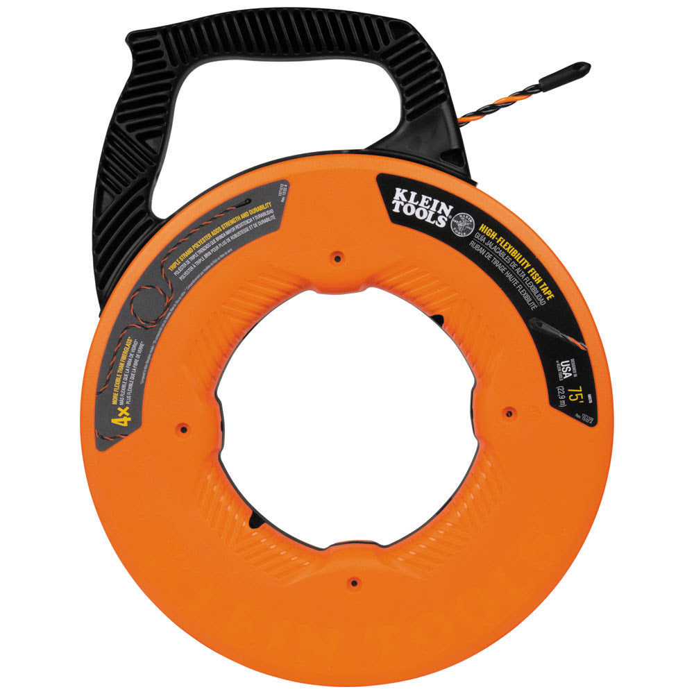 Klein 50375 High Flex Polyester Fish Tape, 75'