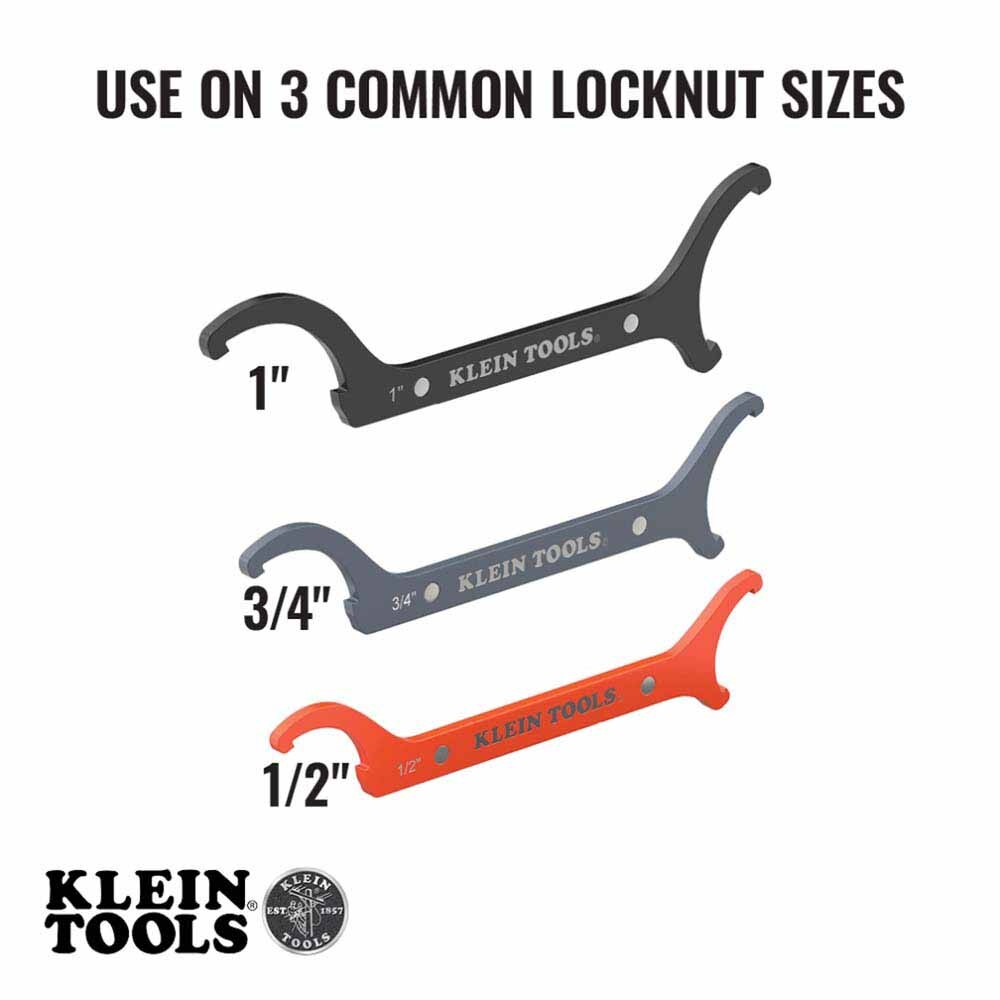 Klein 50901R Straight Locknut Wrench Set
