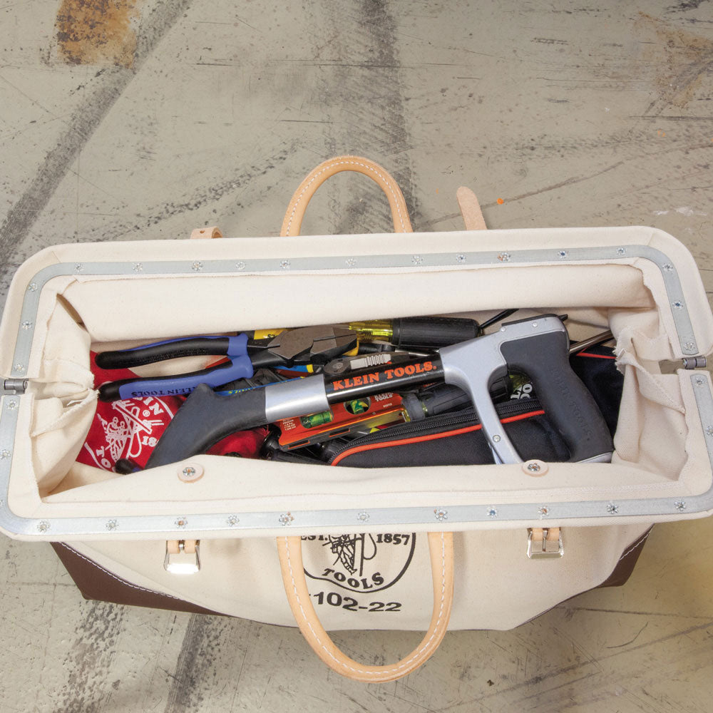 Klein Tools 5102-22 Canvas Tool Bag, 22"