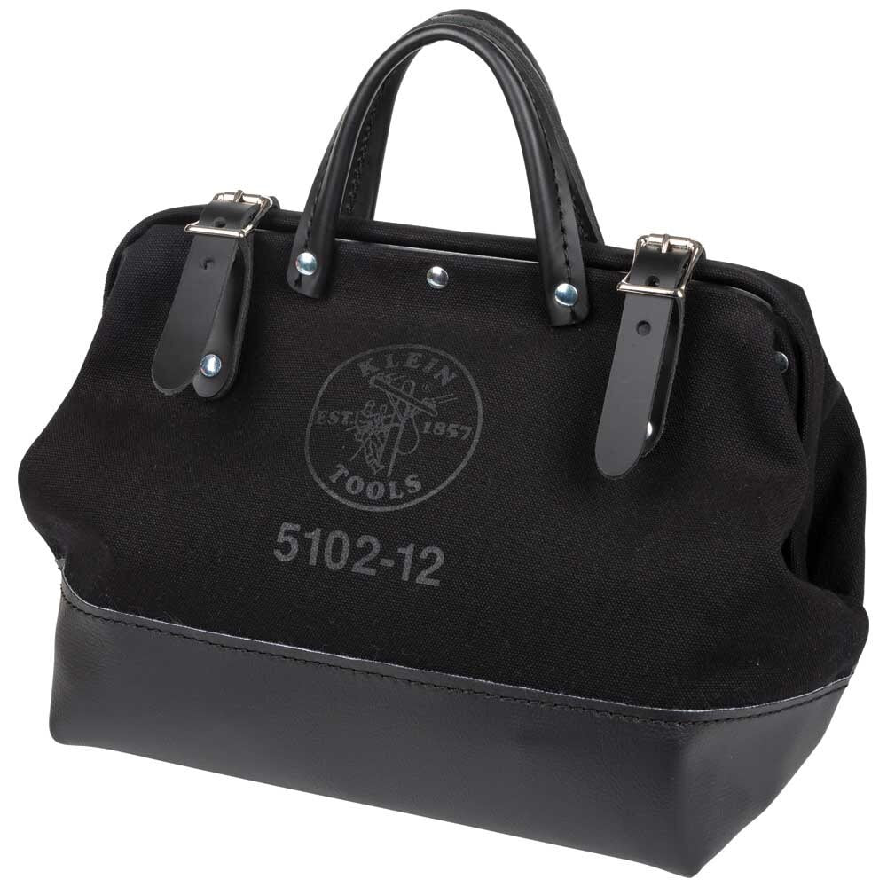 Klein 510212BLK Tool Bag, Black Canvas, 12"