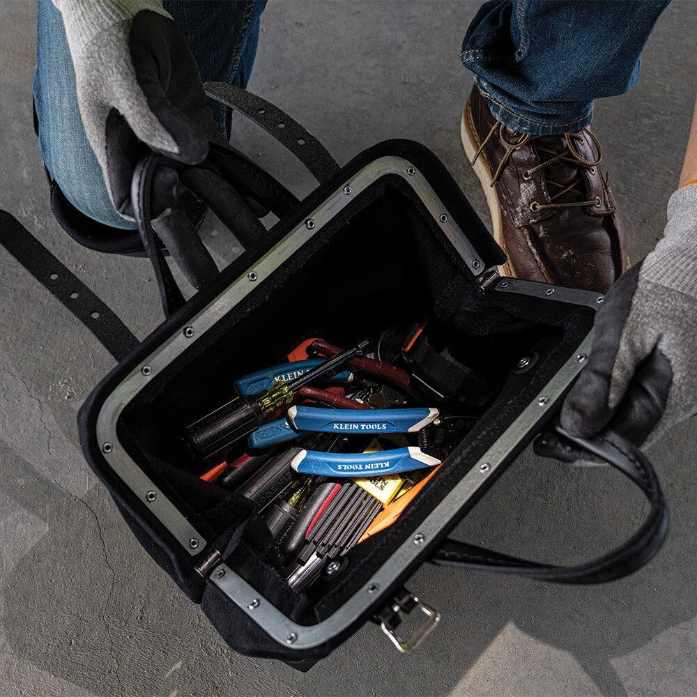 Klein 510212BLK Tool Bag, Black Canvas, 12"