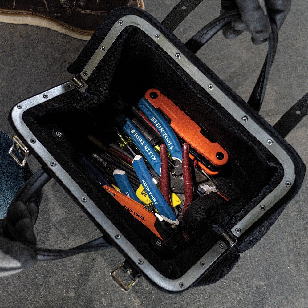 Klein 510212BLK Tool Bag, Black Canvas, 12"