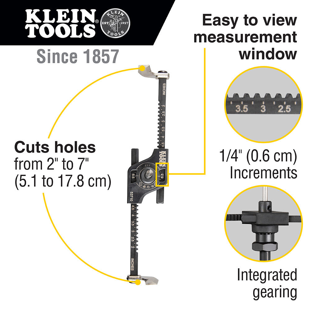 Klein 53701 Replacement Blades and Bit for Adjustable Hole Saw 53710