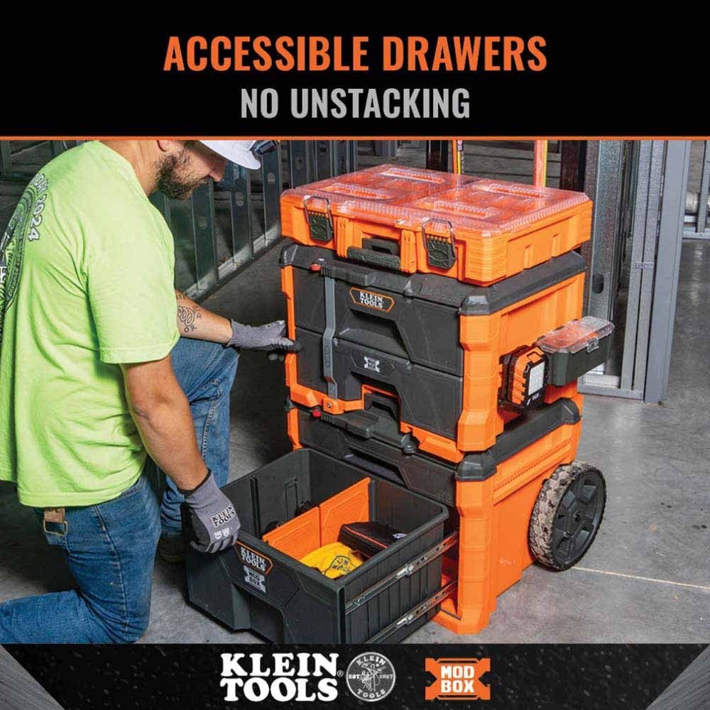 Klein 54801MB MODbox Two Drawer Rolling Tool Box