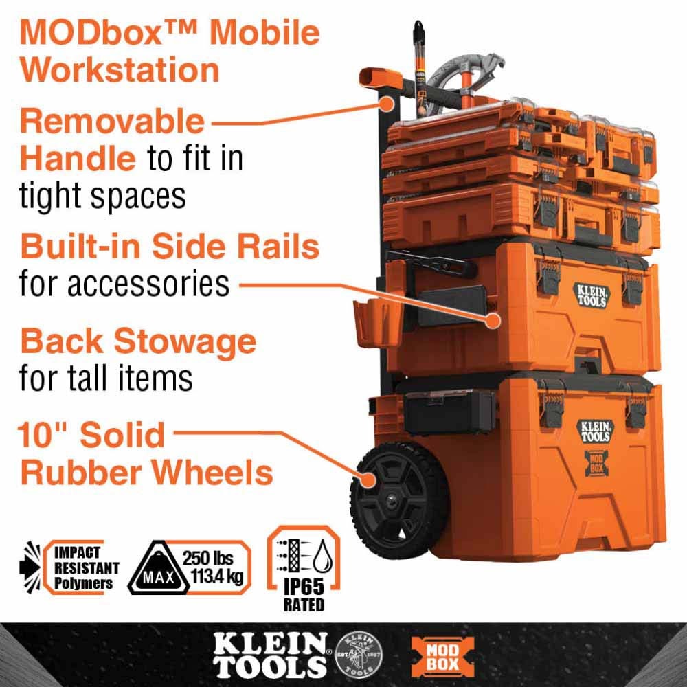 Klein 54810MB MODbox Replacement Bins, Short, 4-Pack
