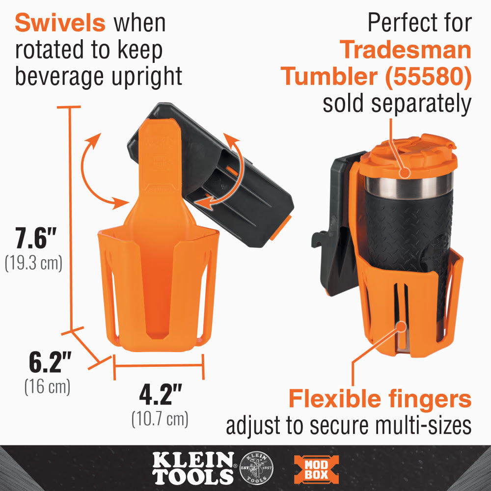 Klein 54817MB MODbox Cup Holder Rail Attachment