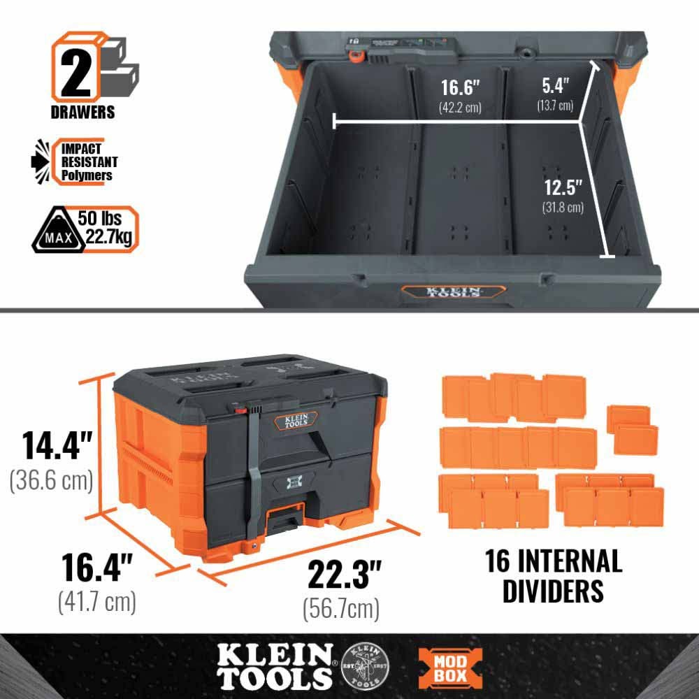 Klein 54822MB MODbox Two Drawer Toolbox