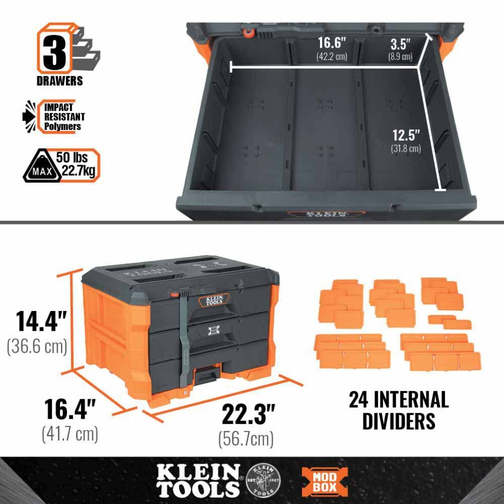 Klein 54823MB MODbox Three Drawer Toolbox