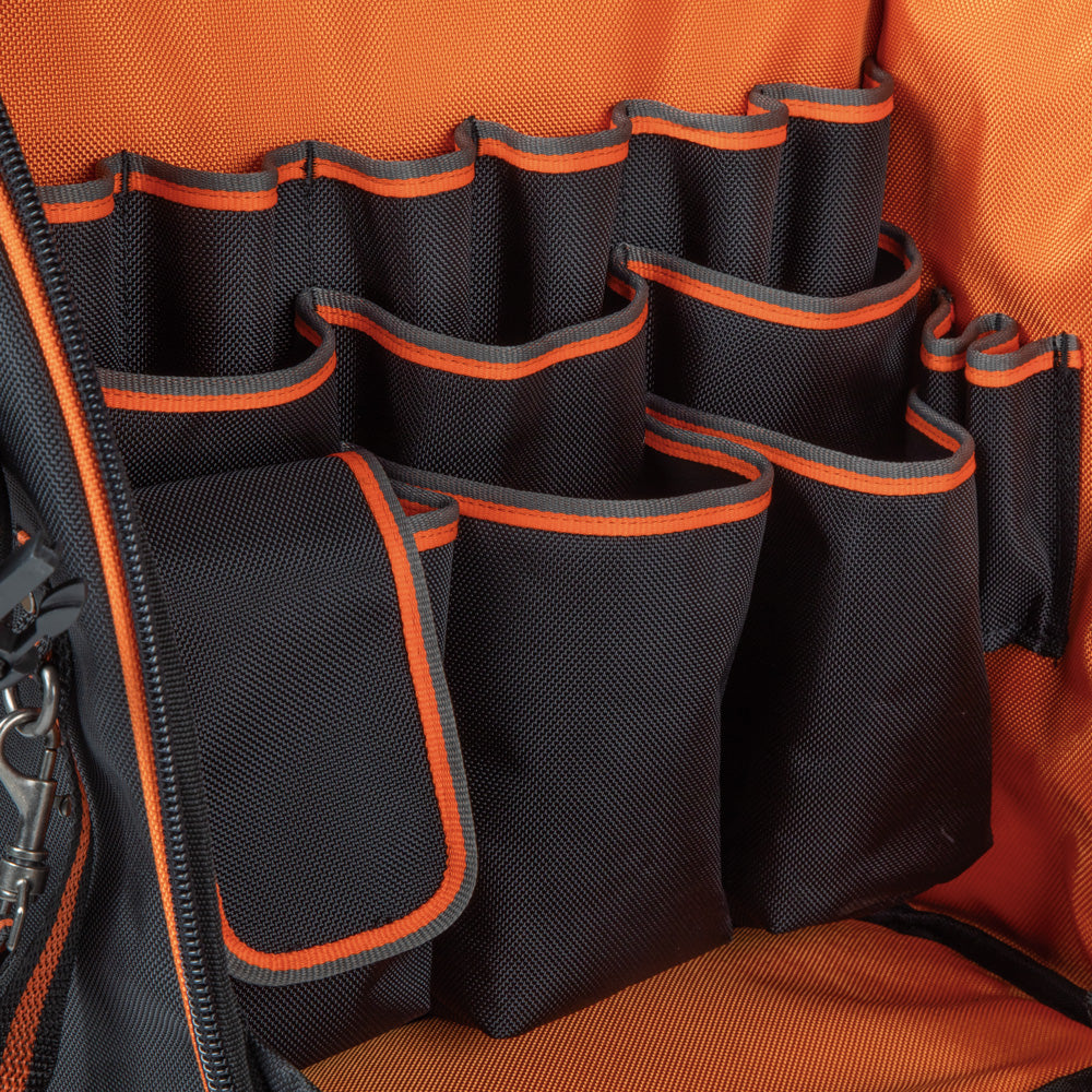 Klein 55482 Tradesman Pro™ Tool Station Tool Bag Backpack, 21 Pockets, 17.25-Inch