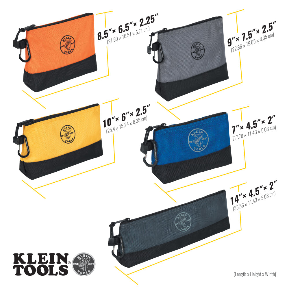 Klein 55569 Stand-Up Zipper Bags, 5-Pack