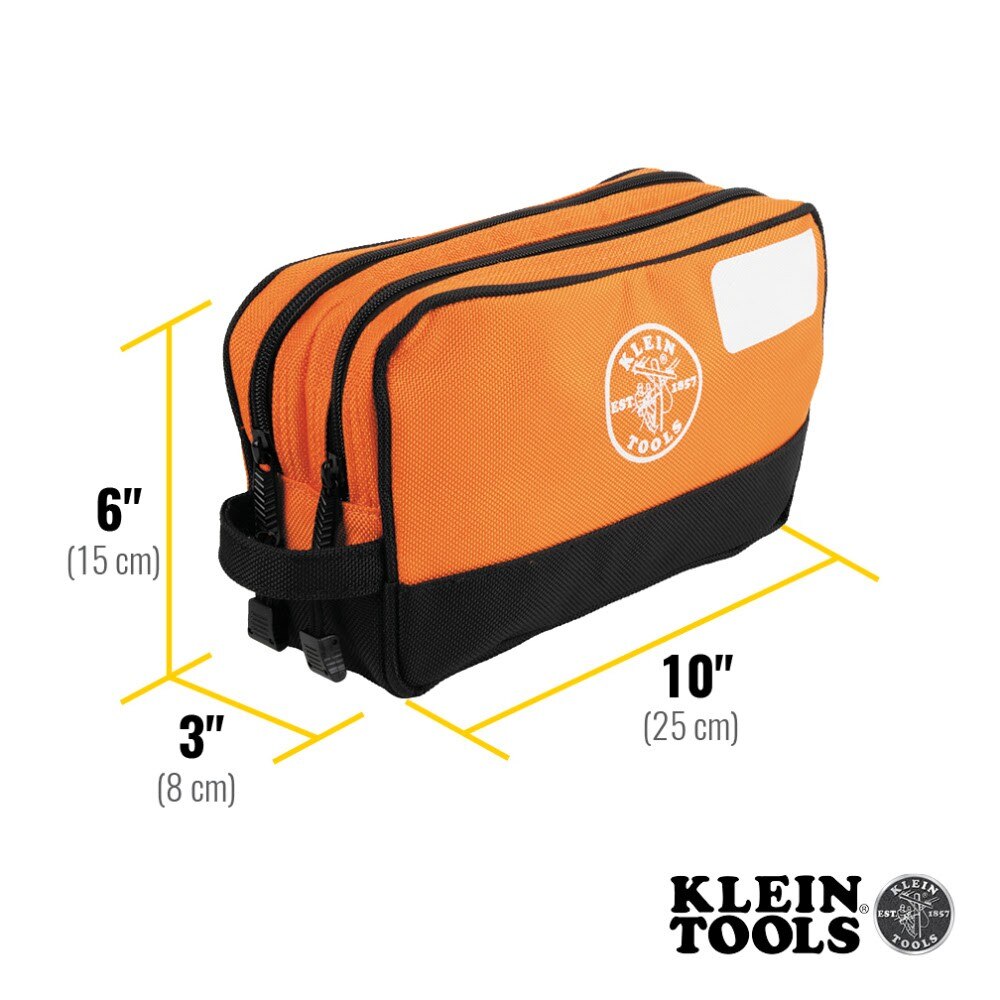 Klein 55582 Double Zipper Bag, 10 x 6"