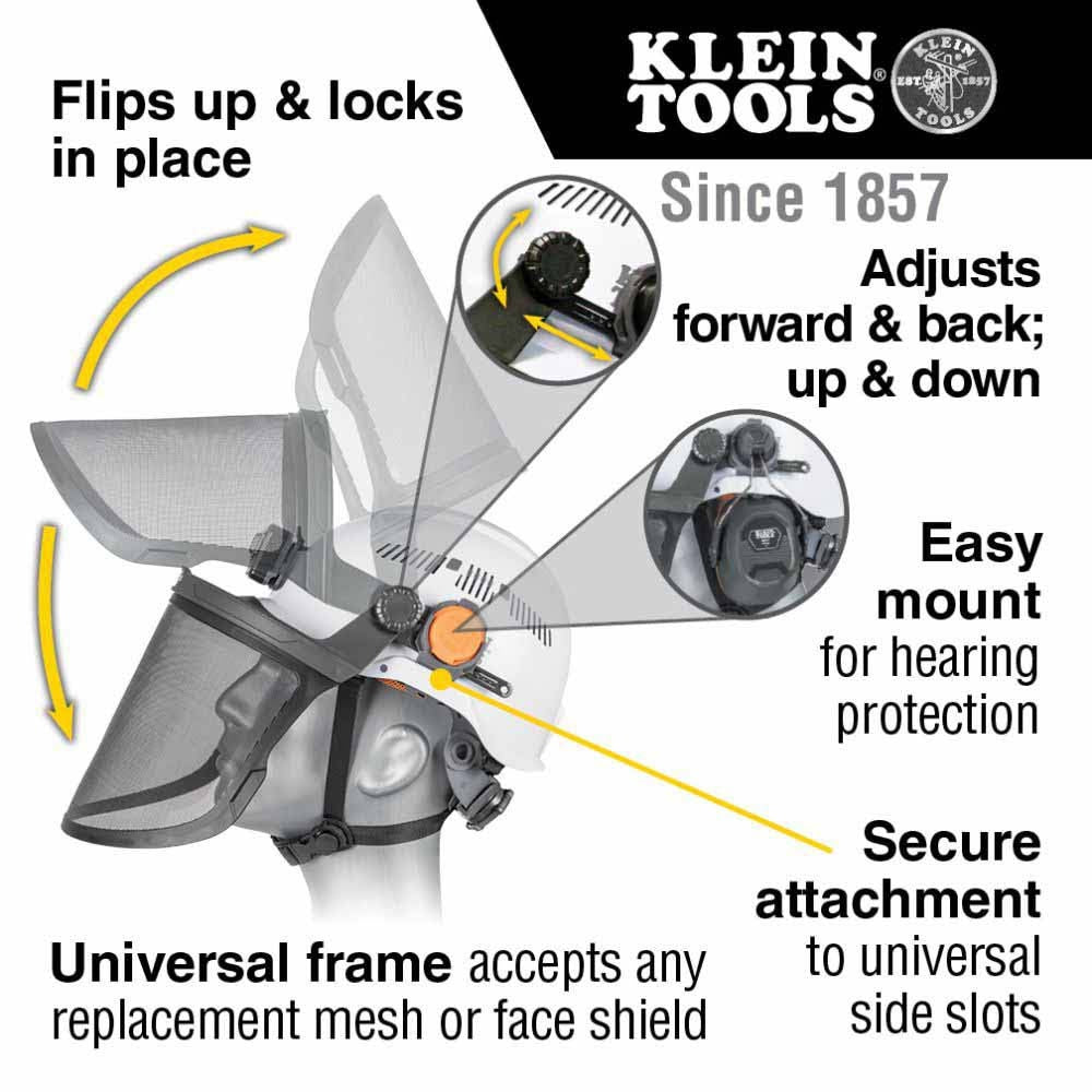 Klein Tools 60477 Replacement Face Shield Lens, Cap Style, Gray Tint
