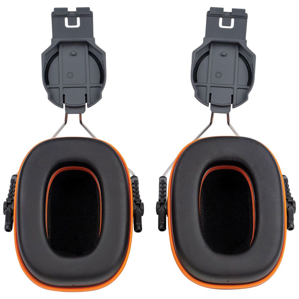 Klein 60502 Hard Hat Earmuffs, Full Brim Style