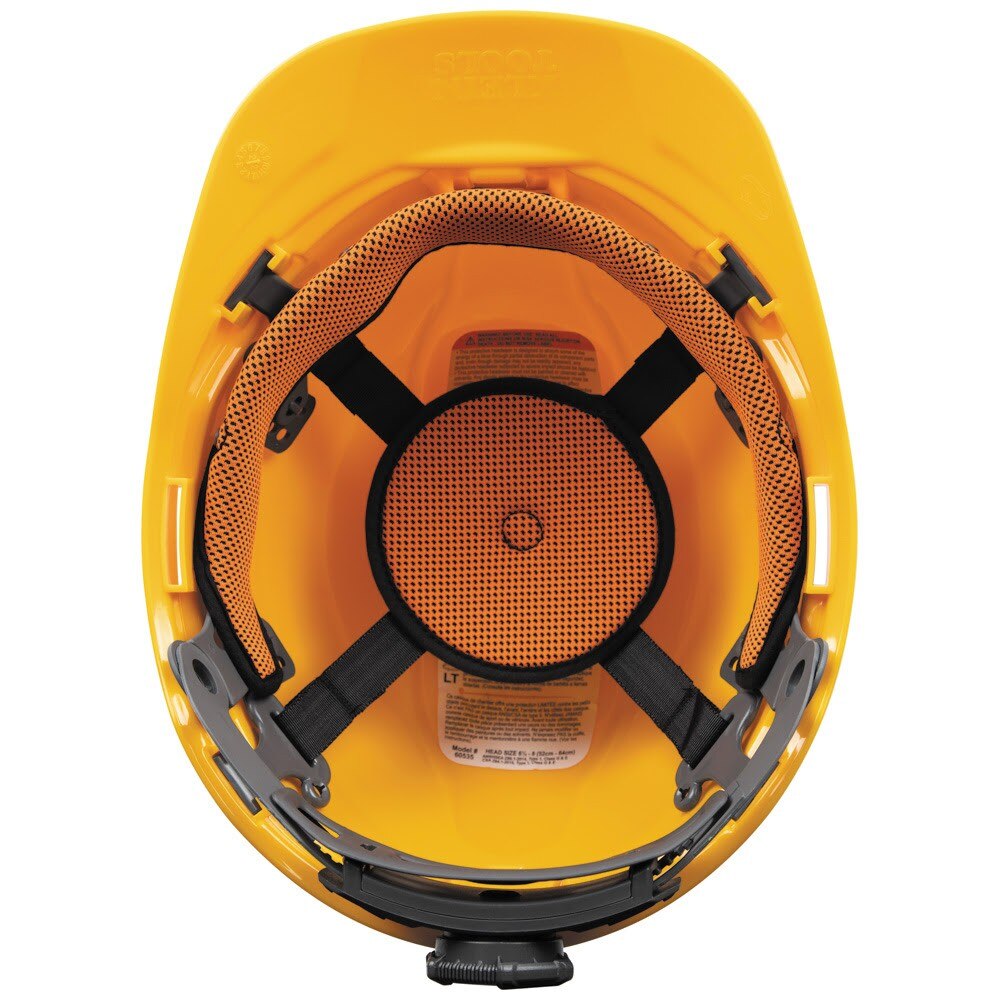 Klein 60535 Hard Hat, Non-Vented, Cap Style, Yellow