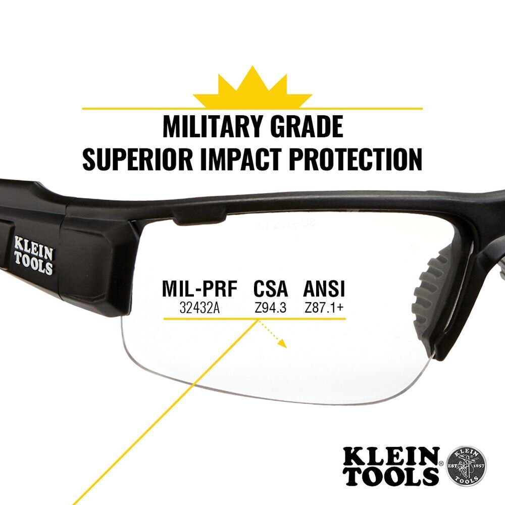 Klein 60536 Professional Safety Glasses, Indoor/Outdoor Lens