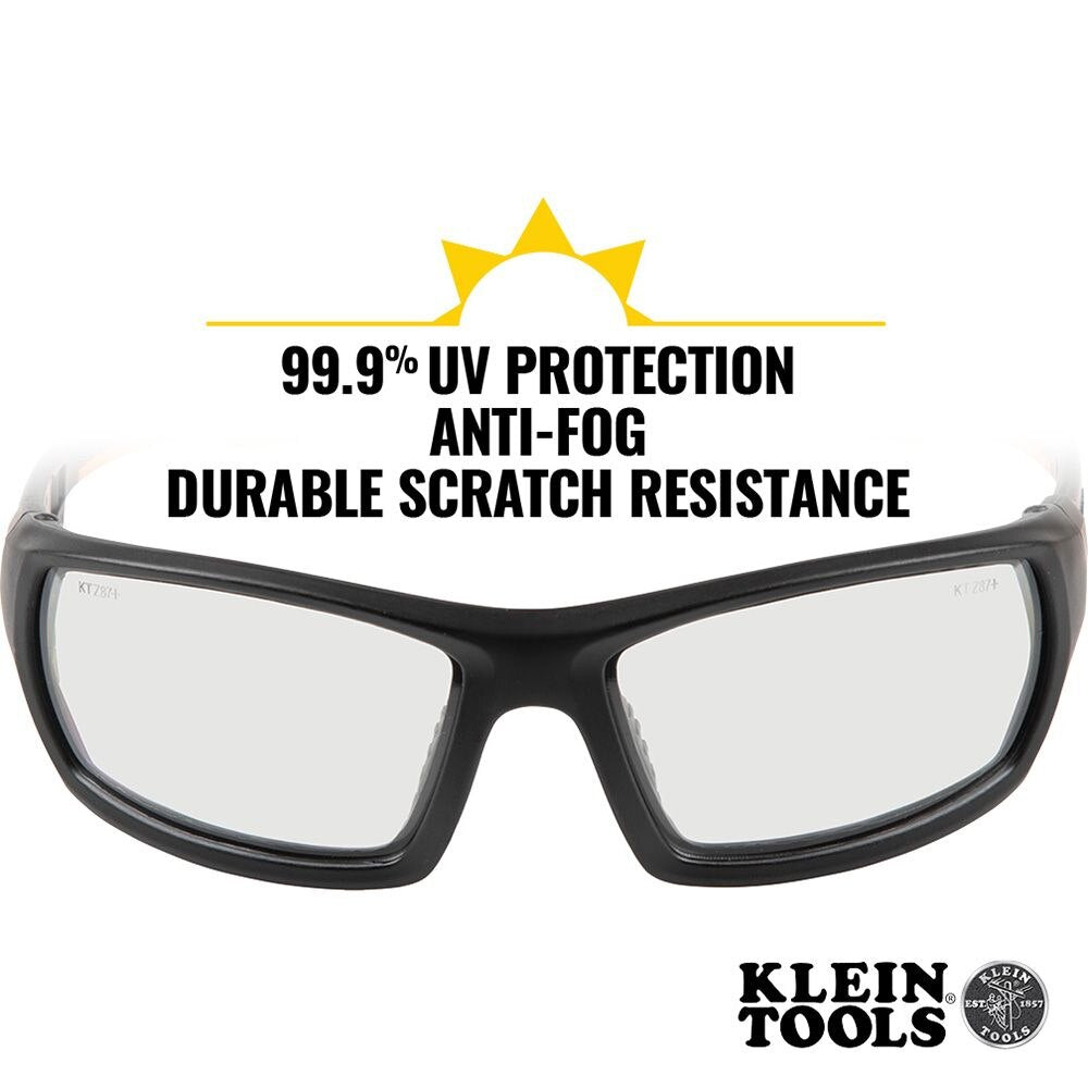 Klein 60537 Professional Safety Glasses, Full-Frame, Indoor/Outdoor Lens