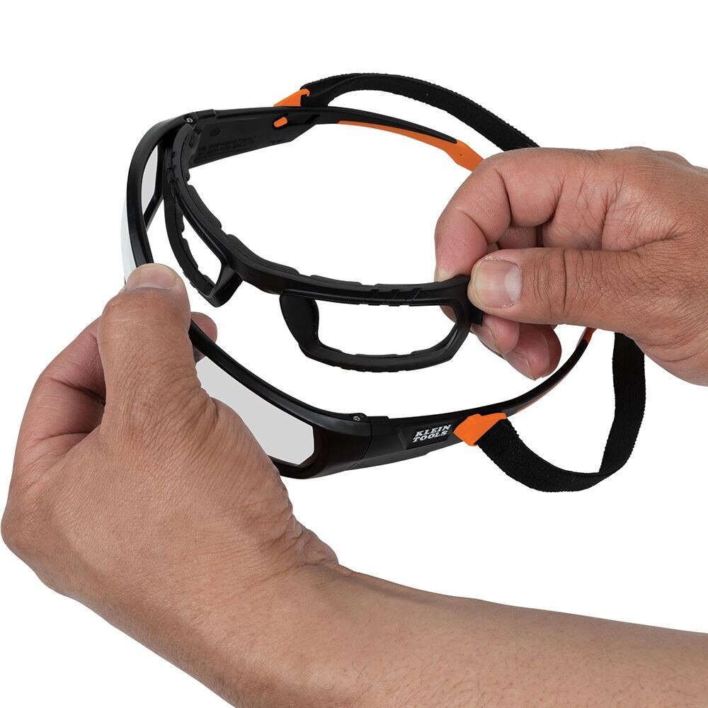 Klein 60538 Professional Full-Frame Gasket Safety Glasses, Indoor/Outdoor Lens