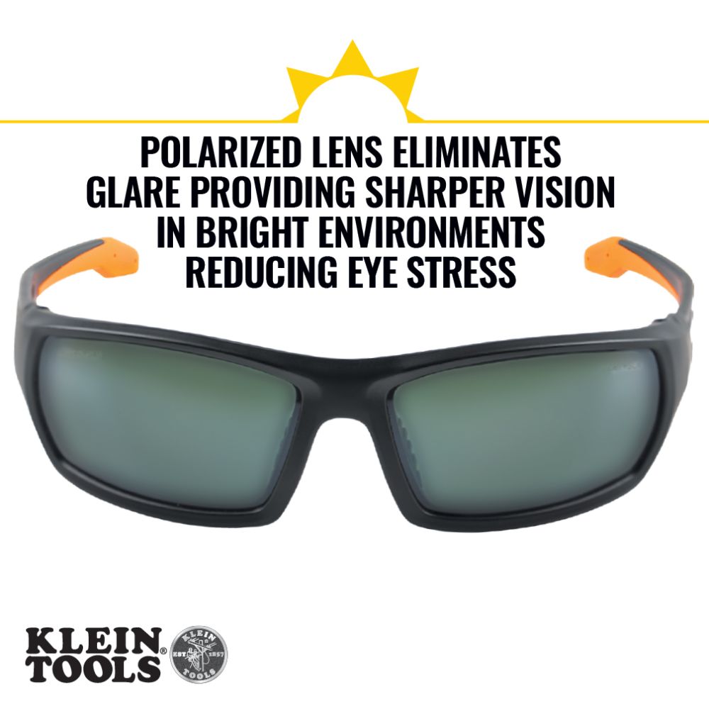 Klein 60539 Professional Safety Glasses, Full Frame, Polarized Lens