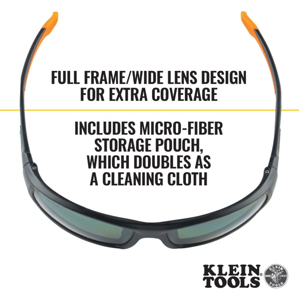 Klein 60539 Professional Safety Glasses, Full Frame, Polarized Lens