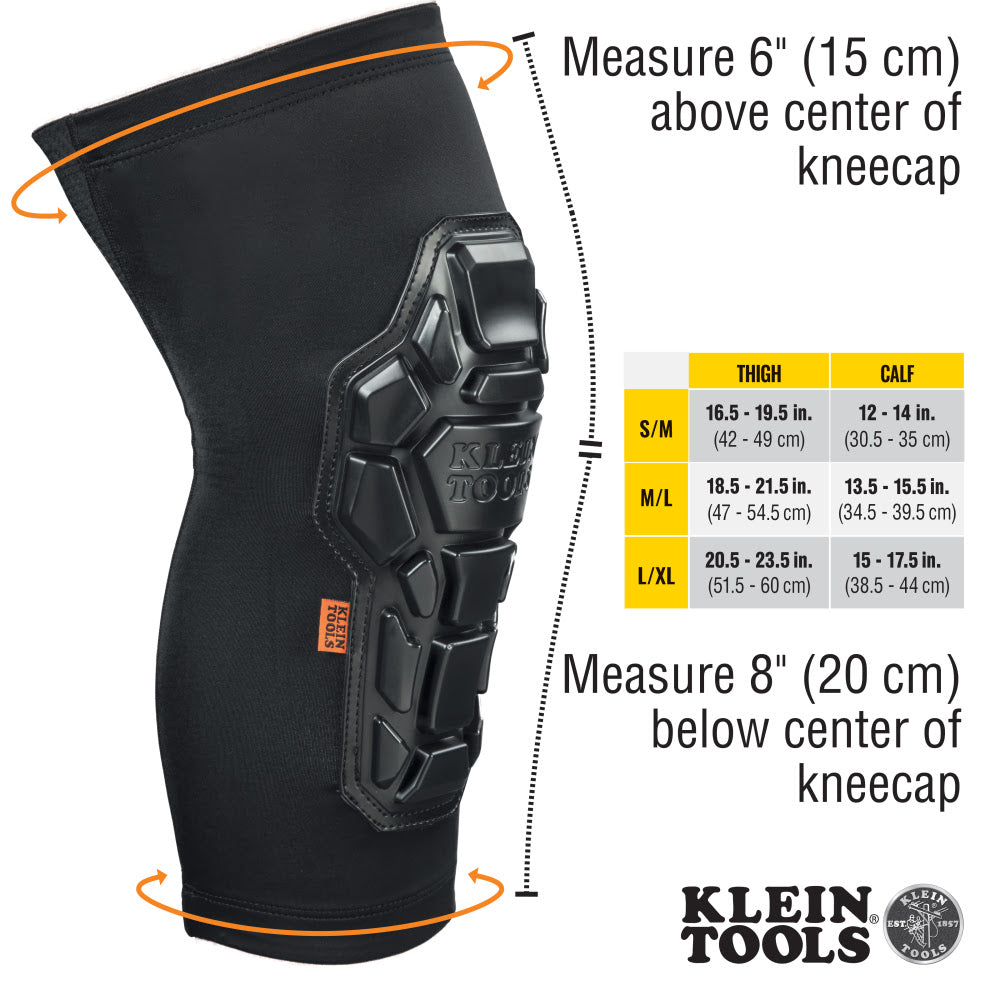 Klein 60615 Heavy Duty Knee Pad Sleeves, S/M