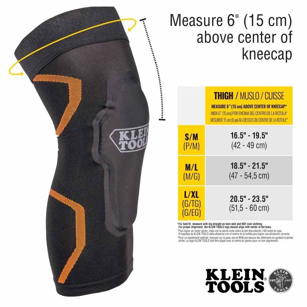 Klein 60624 Knee Pad Compression Sleeve L/XL