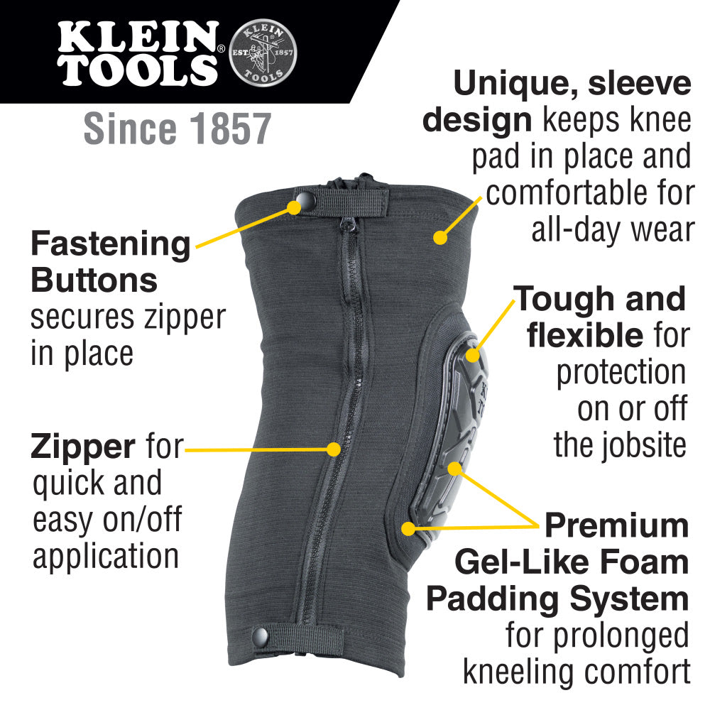 Klein 60629 Tough-Flex Knee Pad Sleeve M/L