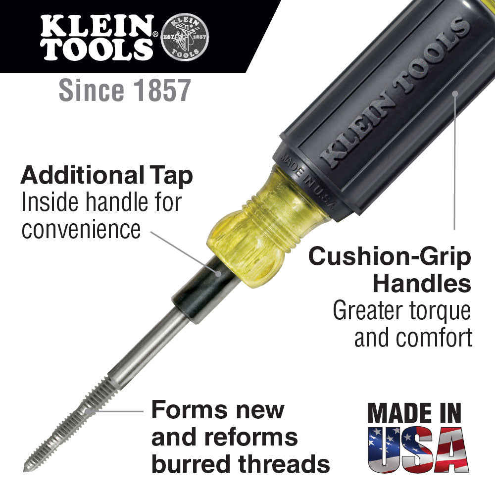 Klein 626 6-in-1 Tapping Tool, Cusion Grip