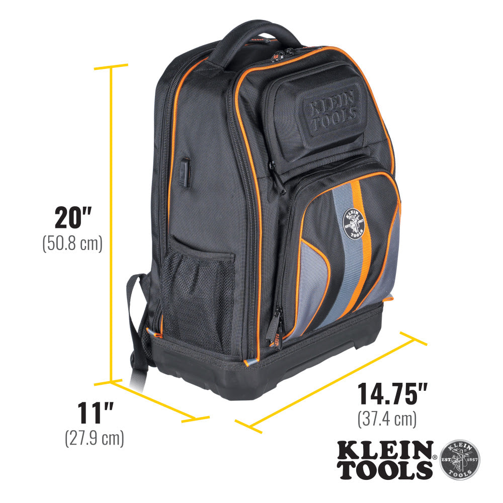 Klein 62805BPTECH Tradesman Pro XL Tech Tool Bag Backpack, 28 Pockets
