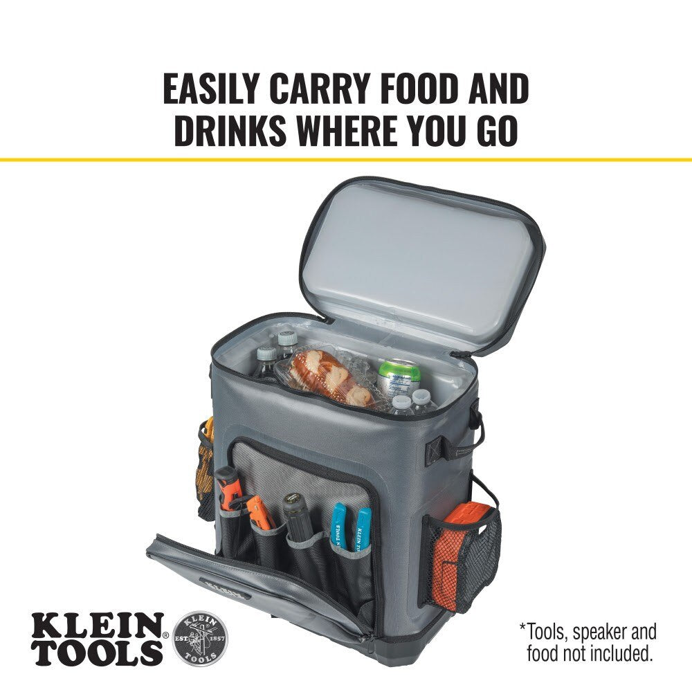 Klein 62810BPCLR Backpack Cooler, Insulated, 30 Can Capacity