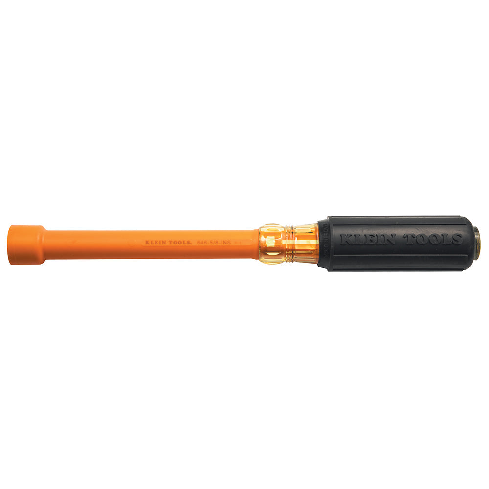 Klein Tools 646-5/8-INS 5/8" Insulated Nut Driver, 6" Hollow Shaft