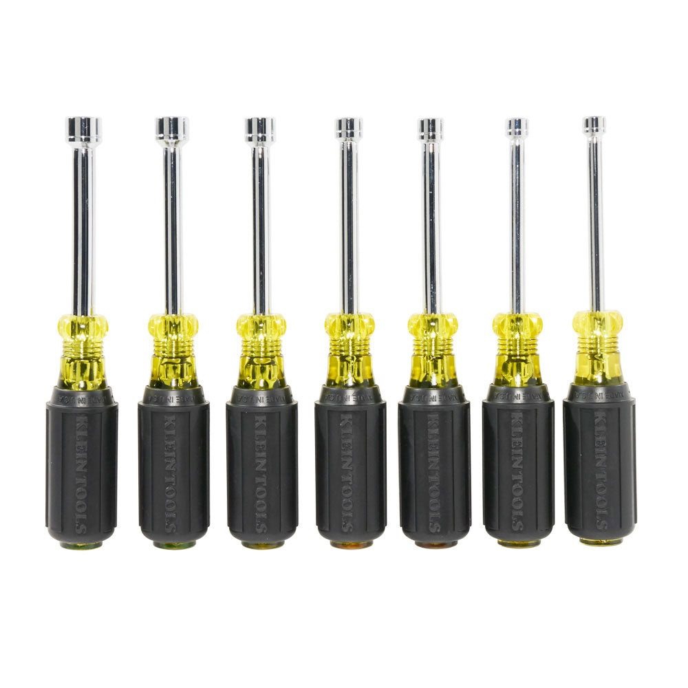 Klein 65160 Metric Nut Driver Set, 3" Shafts, 7-Piece