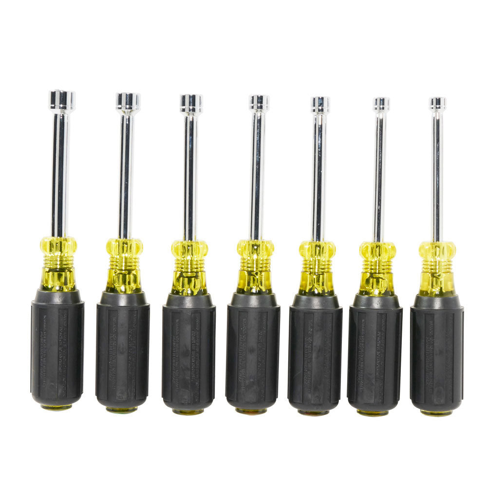 Klein 65160 Metric Nut Driver Set, 3" Shafts, 7-Piece