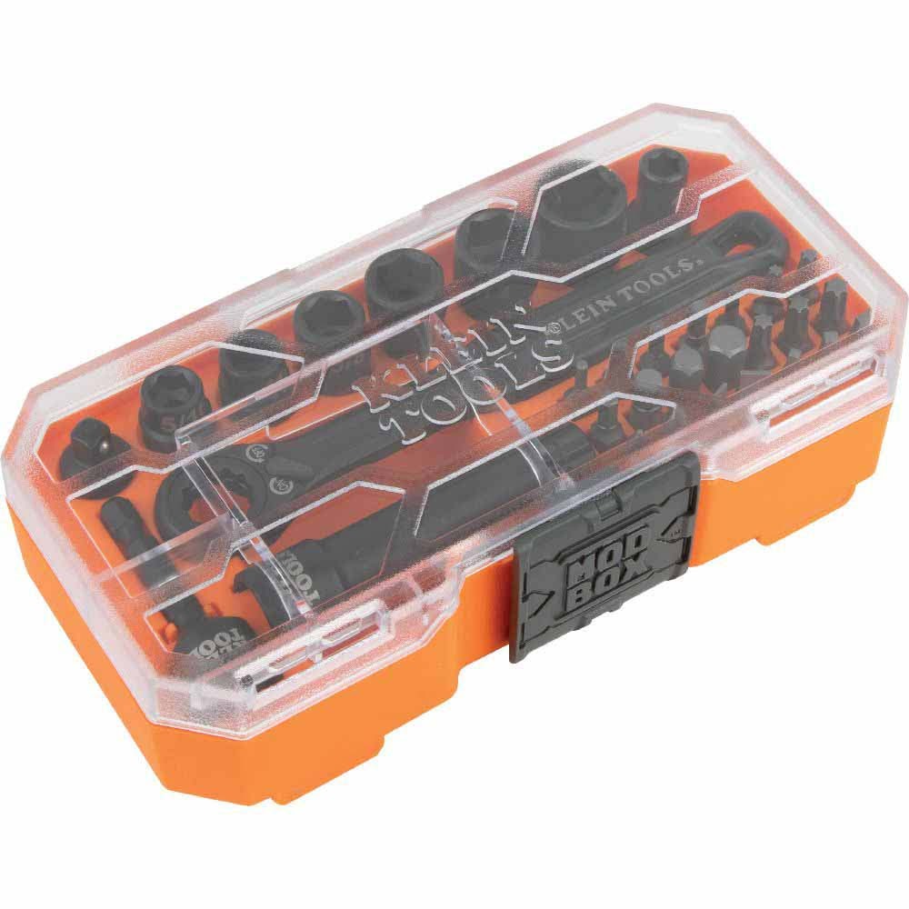 Klein Tools 65300 KNECT 1/4" Drive Impact-Rated Pass Through Socket Set, 32-Piece