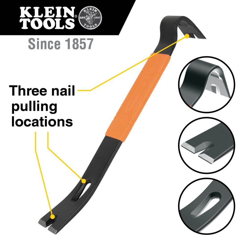 Klein 66094 Heavy Duty Pry Bar Crowbar, 15"