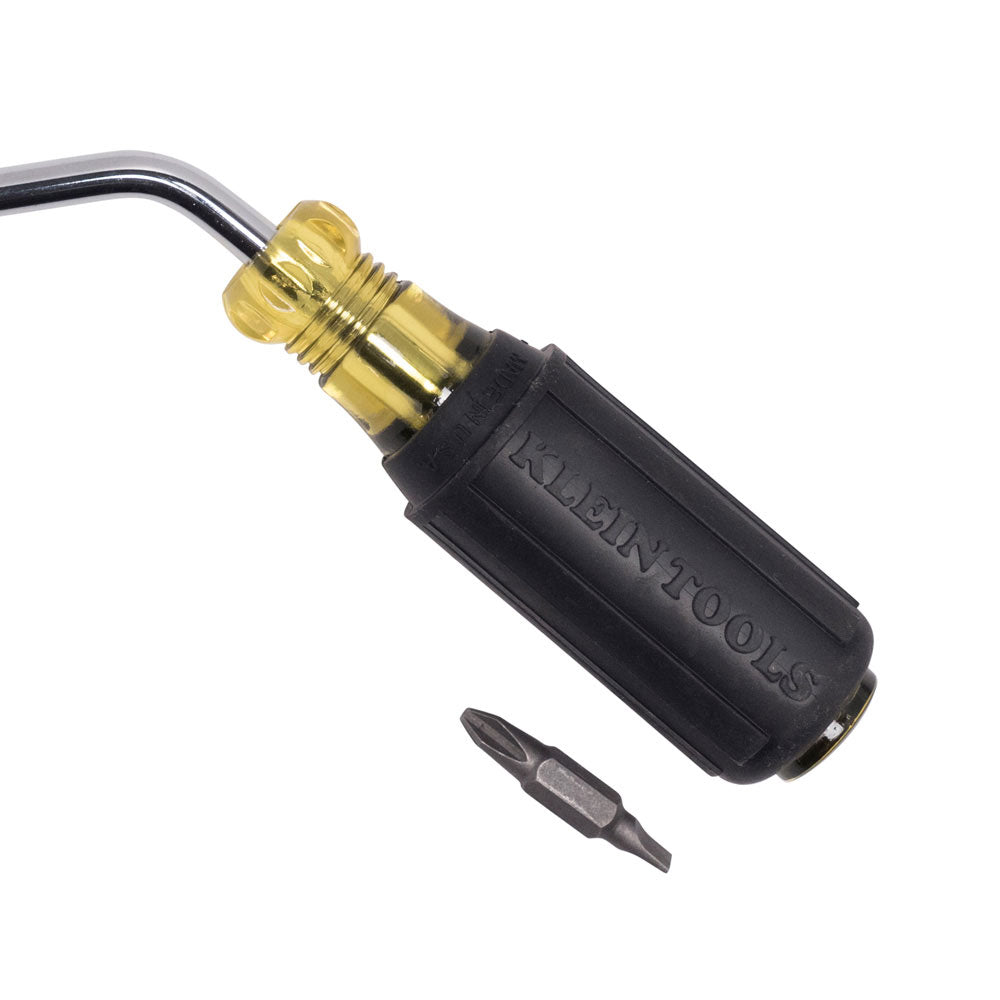 Klein Tools 67100 Multi-Bit Screwdriver, 2-in-1 Rapi-Drive Phillips and Slotted Bits