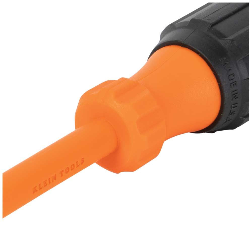 Klein 6816INS Insulated Screwdriver, 3/16" Cabinet Tip, 6" Round Shank