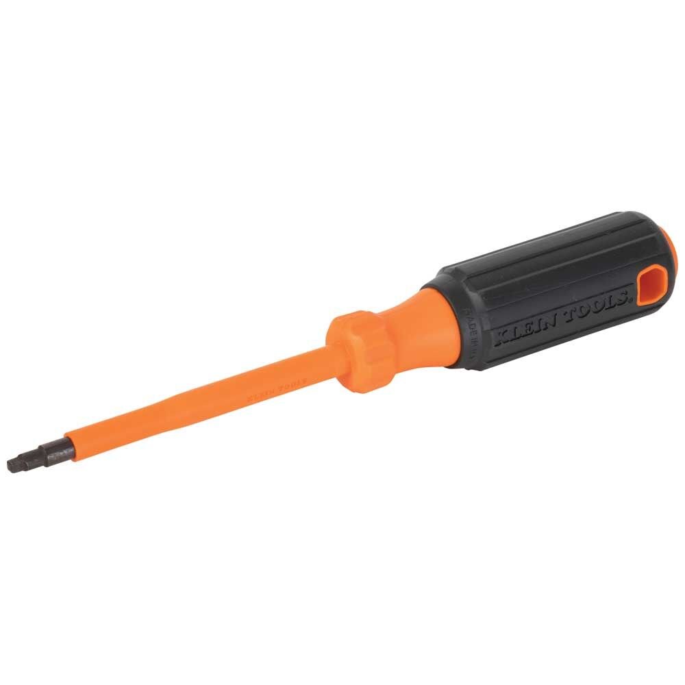 Klein 6844INS Insulated Screwdriver, #2 Square Tip, 4" Round Shank