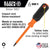 Klein 6844INS Insulated Screwdriver, #2 Square Tip, 4" Round Shank