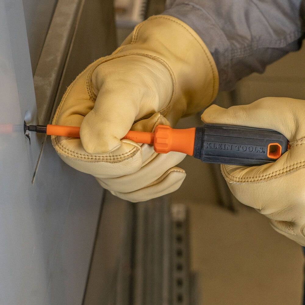Klein 6844INS Insulated Screwdriver, #2 Square Tip, 4" Round Shank