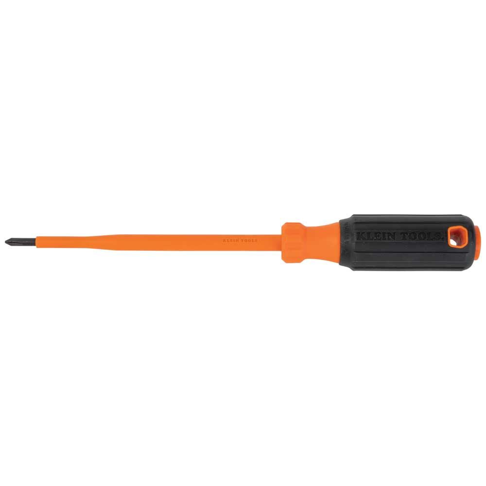 Klein 6856INS Insulated Screwdriver, #1 Phillips Tip, 6" Round Shank