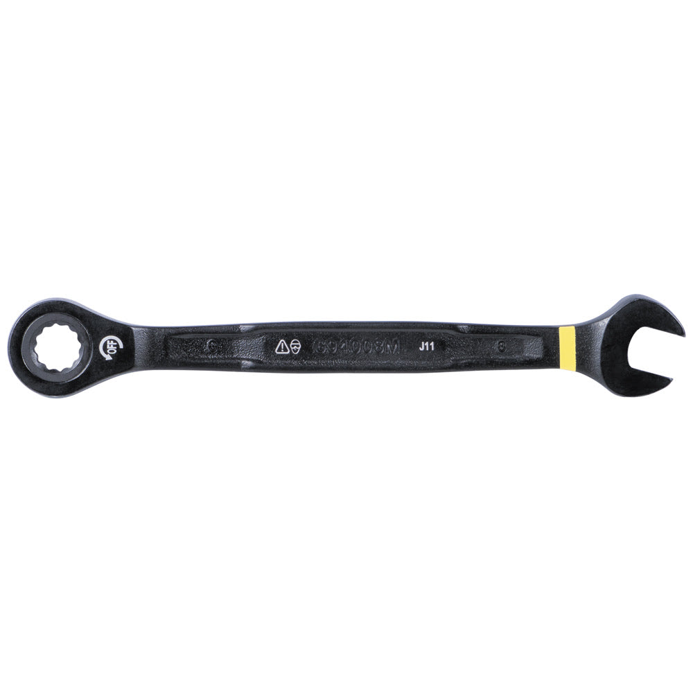 Klein 69408MG 90-Tooth Ratcheting Combo Wrench Set, Metric, 8-Piece