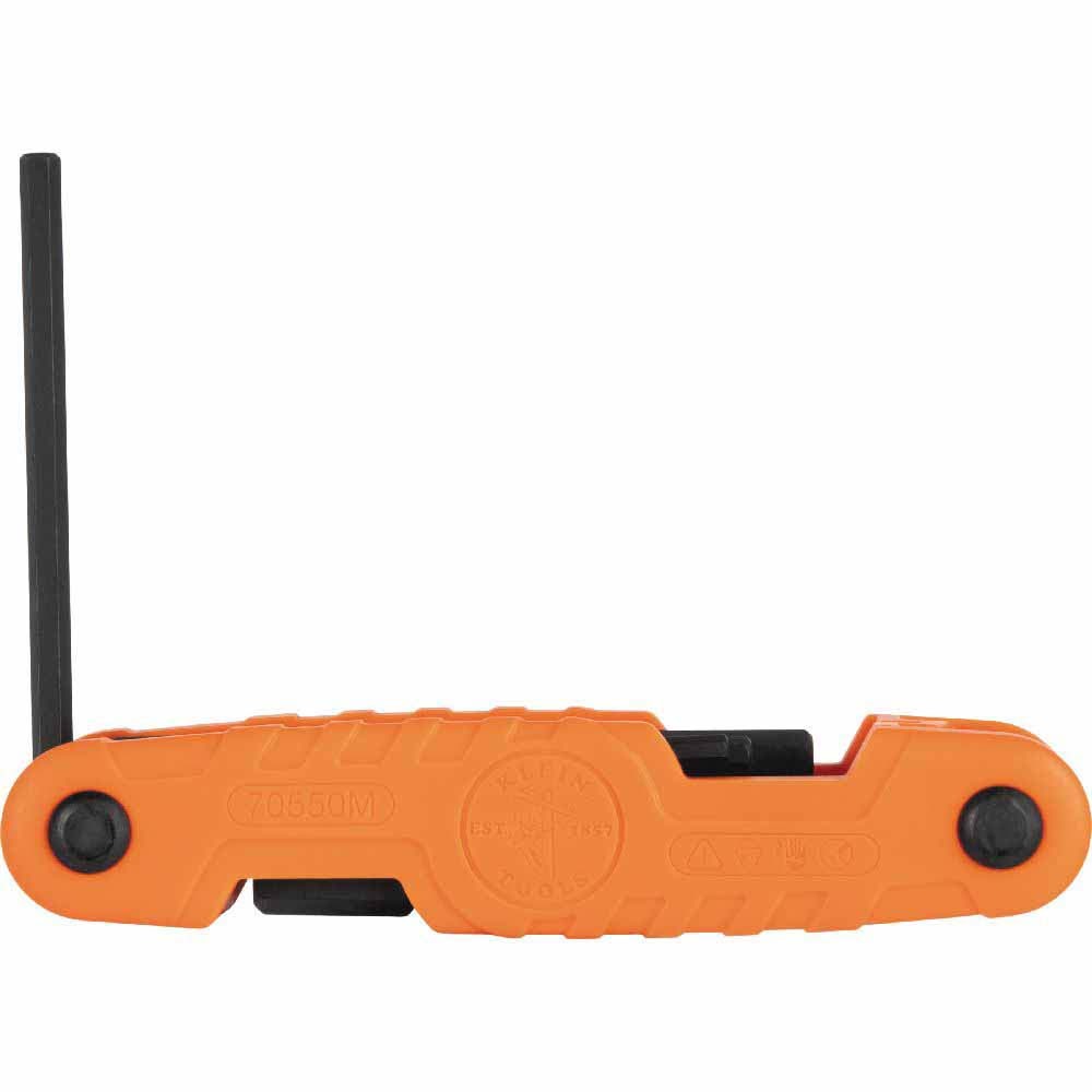 Klein 70550M Pro Folding Hex Key Set, 10-Key, Metric Sizes