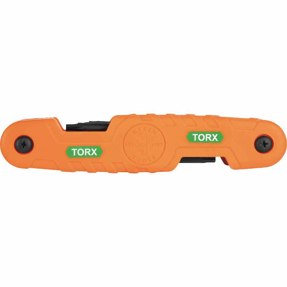 Klein 70550T Pro Folding Hex Key Set, 10-Key, TORX Sizes