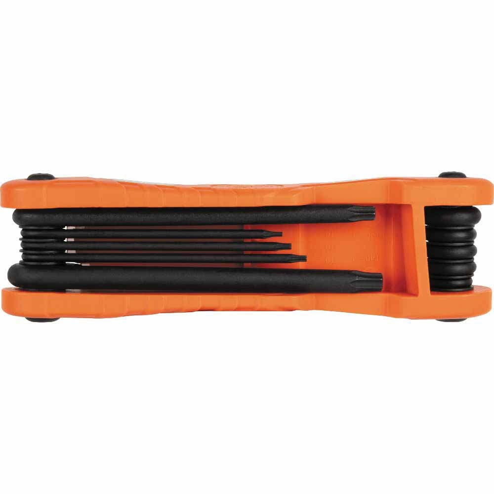 Klein 70550T Pro Folding Hex Key Set, 10-Key, TORX Sizes
