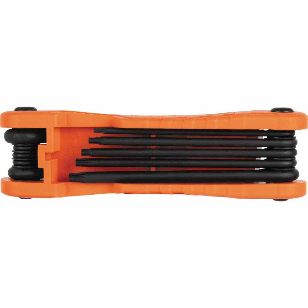 Klein 70550T Pro Folding Hex Key Set, 10-Key, TORX Sizes