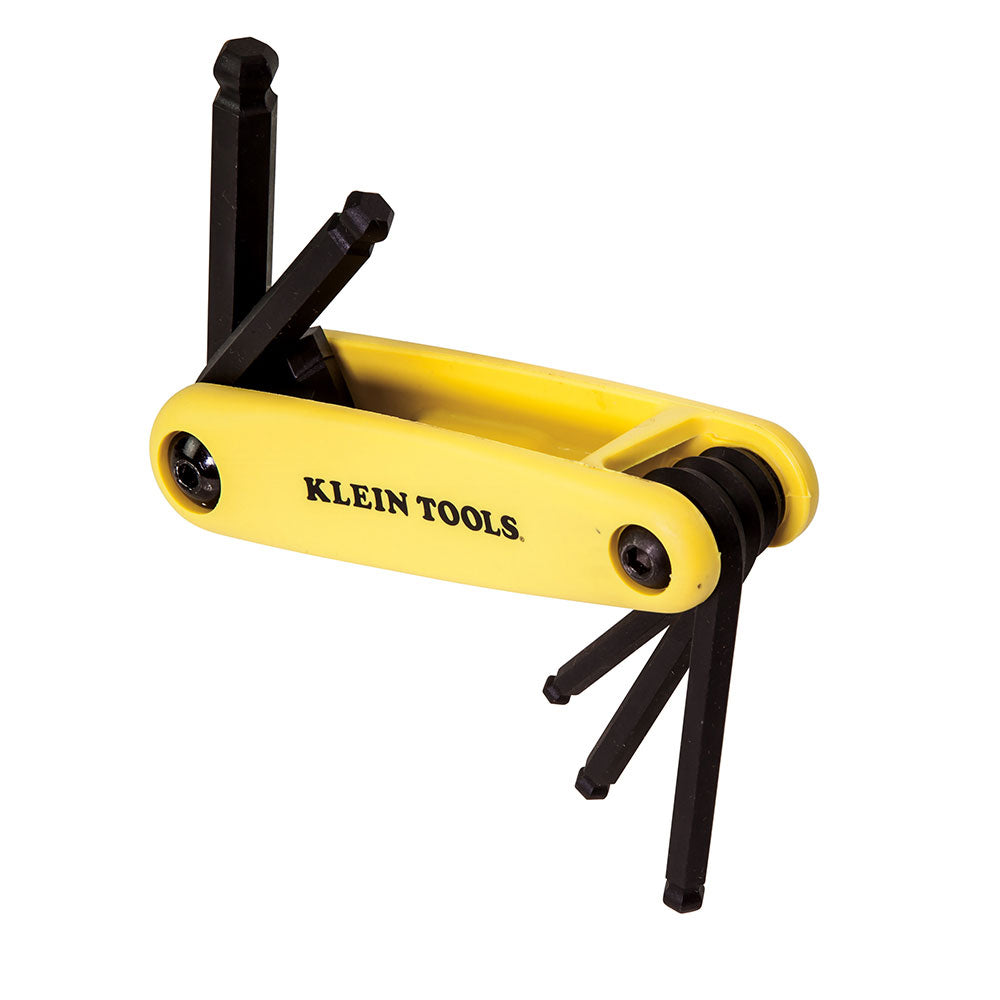 Klein 70571 Grip-It Ball End Hex Key Set, 5 Key, Inch Sizes