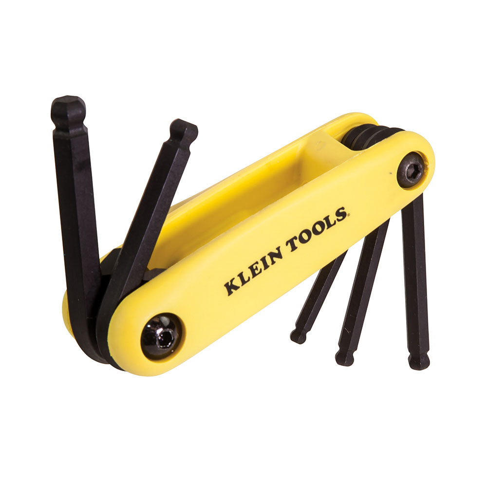 Klein 70571 Grip-It Ball End Hex Key Set, 5 Key, Inch Sizes