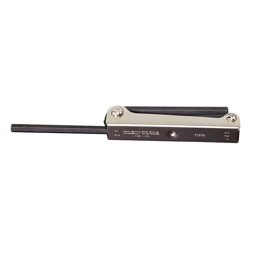 Klein 70579 Folding Hex Key Set, 5", SAE, 5-Piece
