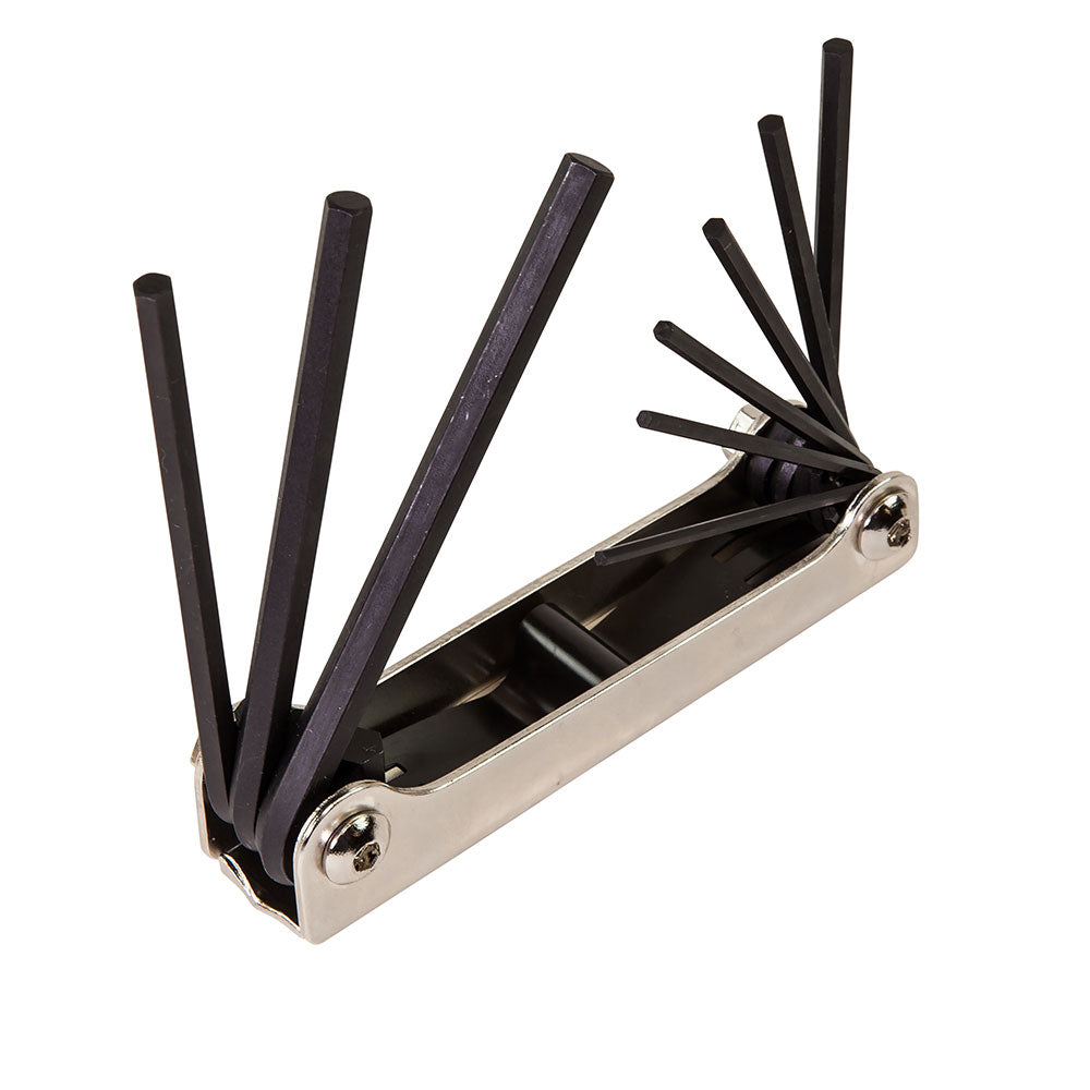 Klein 70591 Folding Hex Key Set, Nine-Key, Inch Sizes